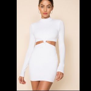 Emily Tie Back Dress in White